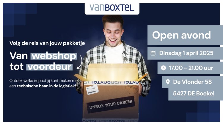 Open avond Vanboxtel: Volg de reis van jouw pakketje, van webshop tot voordeur